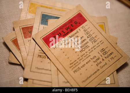 Monopoly game exist already for many generations. This version dates from the second world war. Stock Photo