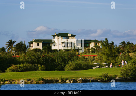 Golf course, Villa DuPont in background, Varadero, Matanzas, Cuba, West Indies Stock Photo