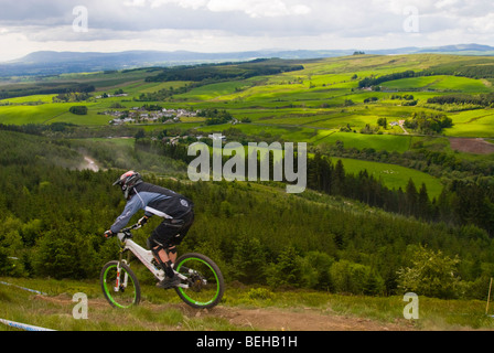 NPS Downhill MTB race in Scotland Stock Photo