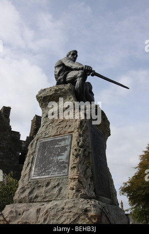 Kirkcudbright war memorial statue Dumfries and Galloway region of SW ...