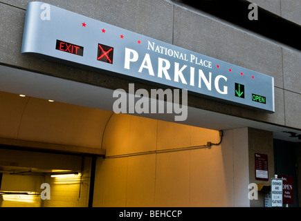 National Place Parking Garage in Washington DC Stock Photo