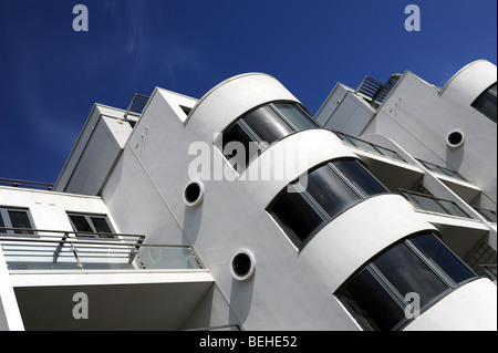 The Van Alen Building a modern style block of appartments on Brighton seafront UK Stock Photo