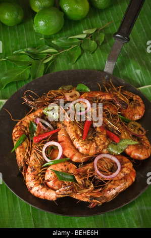 Shrimp or prawns fry South India Food Stock Photo