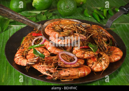 Shrimp or prawns fry South India Food Stock Photo