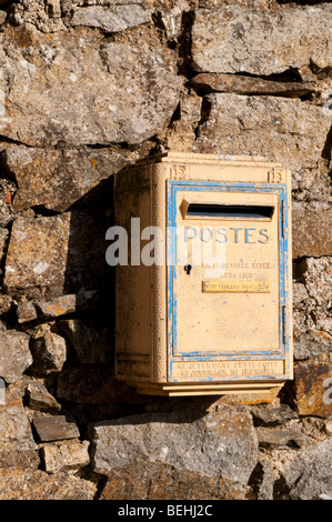 Postbox, The hamlet of le Castanet near Le Vigan, France Stock Photo