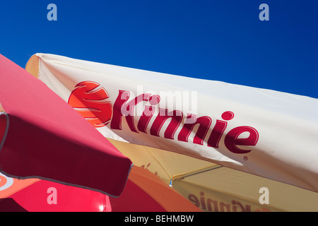 Sun Shades advertising Kinnie, Maltese soft drink Stock Photo