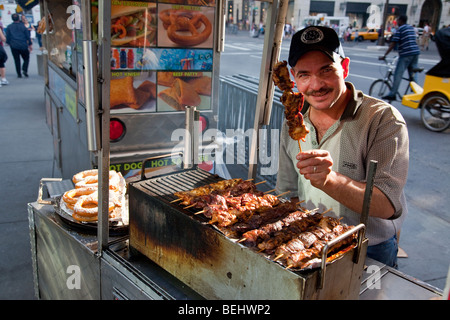 Street Food Vendor in Manhattan in New York City Stock Photo