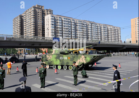 Amphibious vehicles leave the parade marking Chinas 60th anniversary of the Peoples Republic of China. 01-Oct-2009 Stock Photo