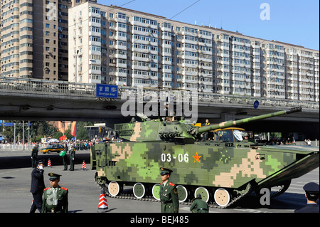 Amphibious vehicles leave the parade marking Chinas 60th anniversary of the Peoples Republic of China. 01-Oct-2009 Stock Photo