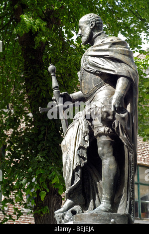 Statue of Emperor Charles V at the Prinsenhof, Ghent, Belgium Stock Photo