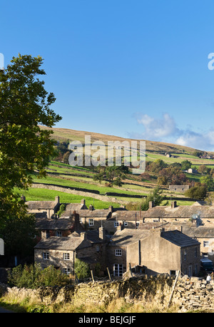 Thwaite village in Swaledale in the Yorkshire Dales, North Yorkshire England, UK Stock Photo