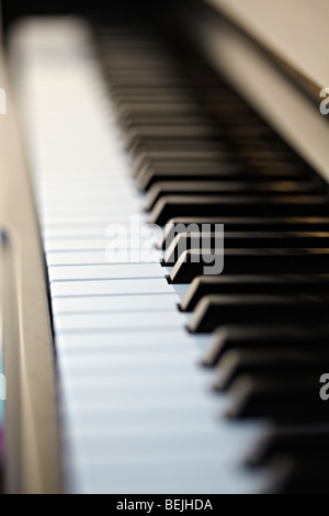 Acoustic piano keyboard. Stock Photo