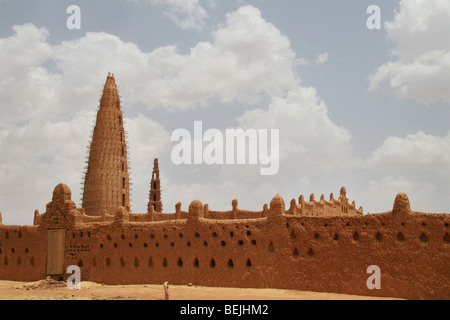 The main of seven sand mosques in the town of Bani, Northern Burkina Faso Stock Photo