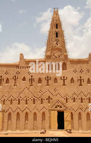 The main of seven sand mosques in the town of Bani, Northern Burkina Faso Stock Photo