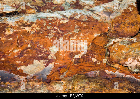 patterns and textures in alpine rock Stock Photo
