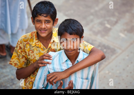 Teenage Bangladeshi boys in Dhaka Bangladesh Stock Photo