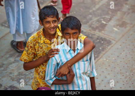 Teenage Bangladeshi boys in Dhaka Bangladesh Stock Photo