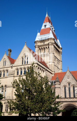 Whitworth Building seen from Old Quadrangle, Oxford Road, The University of Manchester, UK Stock Photo