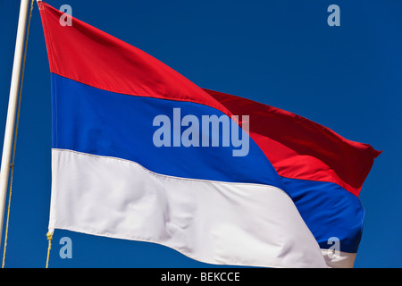 Serbian flag Stock Photo