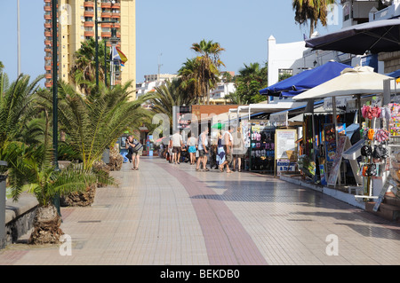 Promenade in Los Cristianos, Canary Islands, Spain Stock Photo