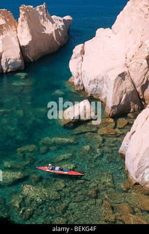 Sea kayaking in Foca Turkey Stock Photo