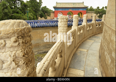 Temple of Heaven in Tiantan Par - Imperial Vault of Heaven with Circular Mound Altar, Beijing CN Stock Photo