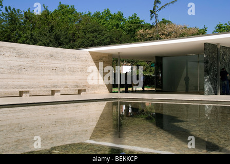 Mies van der Rohe  Pavillion. Barcelona.Catalonia Spain. Stock Photo