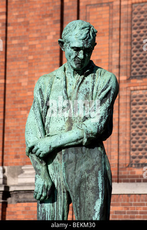 Statue of farm worker (Landarbejder) by Jules Dalou in grounds of Ny Carlsberg Glyptotek. Copenhagen, Denmark, Scandinavia Stock Photo