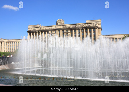 Fountain in the Moscow Square in St.Petersburg Russia Stock Photo