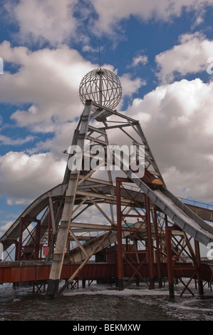 The Log Flume ride at the Pleasure Beach in Great Yarmouth,Norfolk,Uk Stock Photo