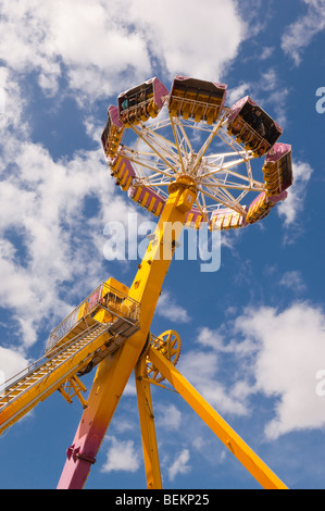 The Evolution ride showing movement at the Pleasure Beach in Great Yarmouth,Norfolk,Uk Stock Photo