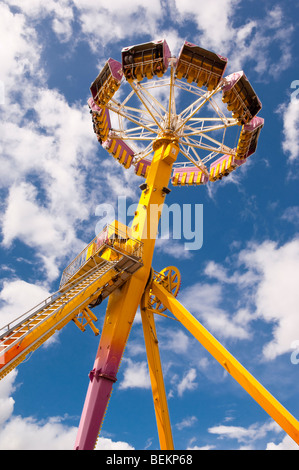 The Evolution ride showing movement at the Pleasure Beach in Great Yarmouth,Norfolk,Uk Stock Photo