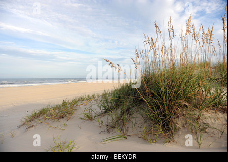 Sunset along the Carova Beach in North Carolina. Stock Photo