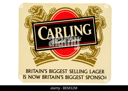 carling black label britains biggest selling lager is now britains biggest sponsor Stock Photo