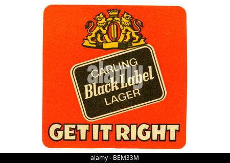 carling black label lager get it right Stock Photo