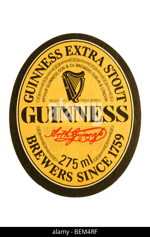 guiness extra stout guinness brewers since 1759 dublin & london Stock ...