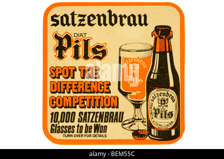 satzenbrau diat pils spot the difference competition Stock Photo