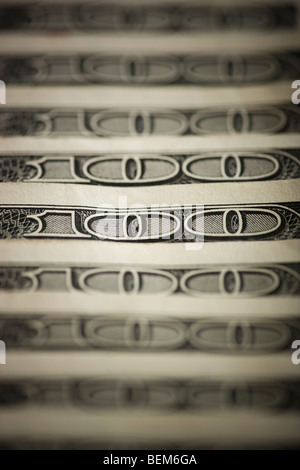 One hundred dollar bills Stock Photo