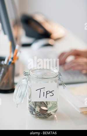 Tip jar Stock Photo