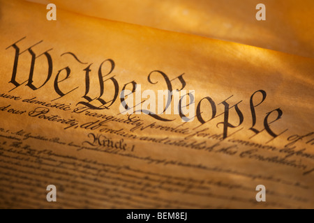 Preamble to American Constitution Stock Photo