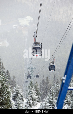 Sulphur Mountain Gondola, Banff National Park, Alberta, Canada Stock Photo