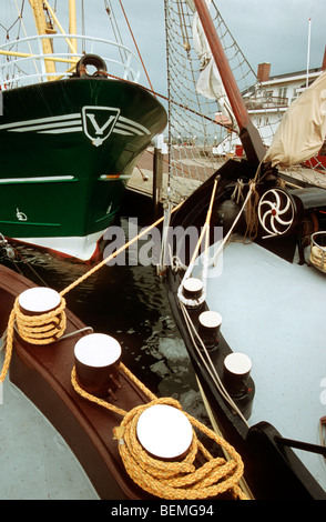Netherlands boats moored at dock Stock Photo - Alamy