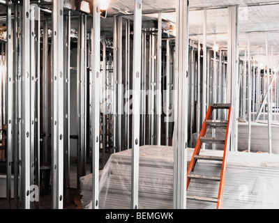 Abandoned Residential Construction Site Stock Photo