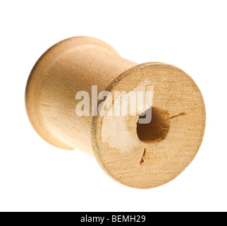 antique empty thread spool isolated on white background Stock Photo - Alamy