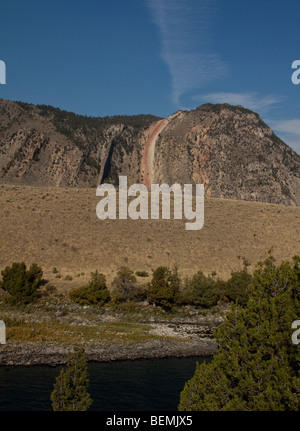 Devil's Slide overlooks the Yellowstone Valley Stock Photo