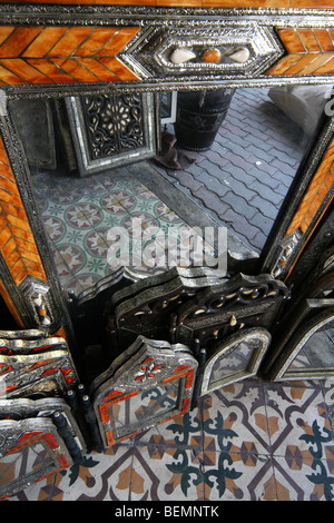 Mirrors in a souvenir shop in Casablanca, Morocco Stock Photo