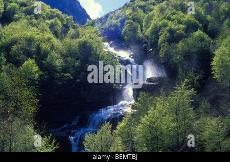 Cascade in Verzasca Valley, Ticino, Switzerland Stock Photo