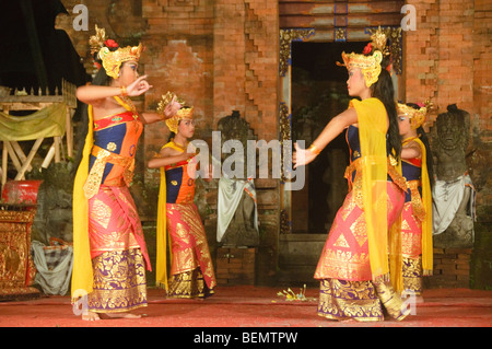 performers at a traditional Barong and Kris dance in Bali Indonesia Stock Photo