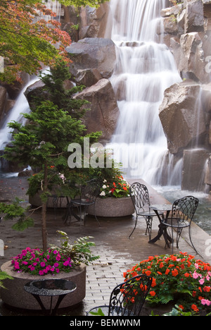 The Waterfall Garden in Seattle's Pioneer Square neighborhood. Stock Photo