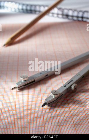 Education background, selective focus on pencil Stock Photo